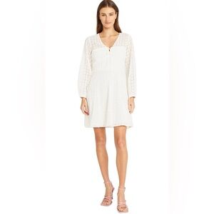 Donna Morgan White Long Sleeve Dress